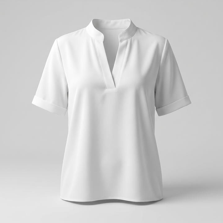 BEATRICE V-RINGAD BLUS