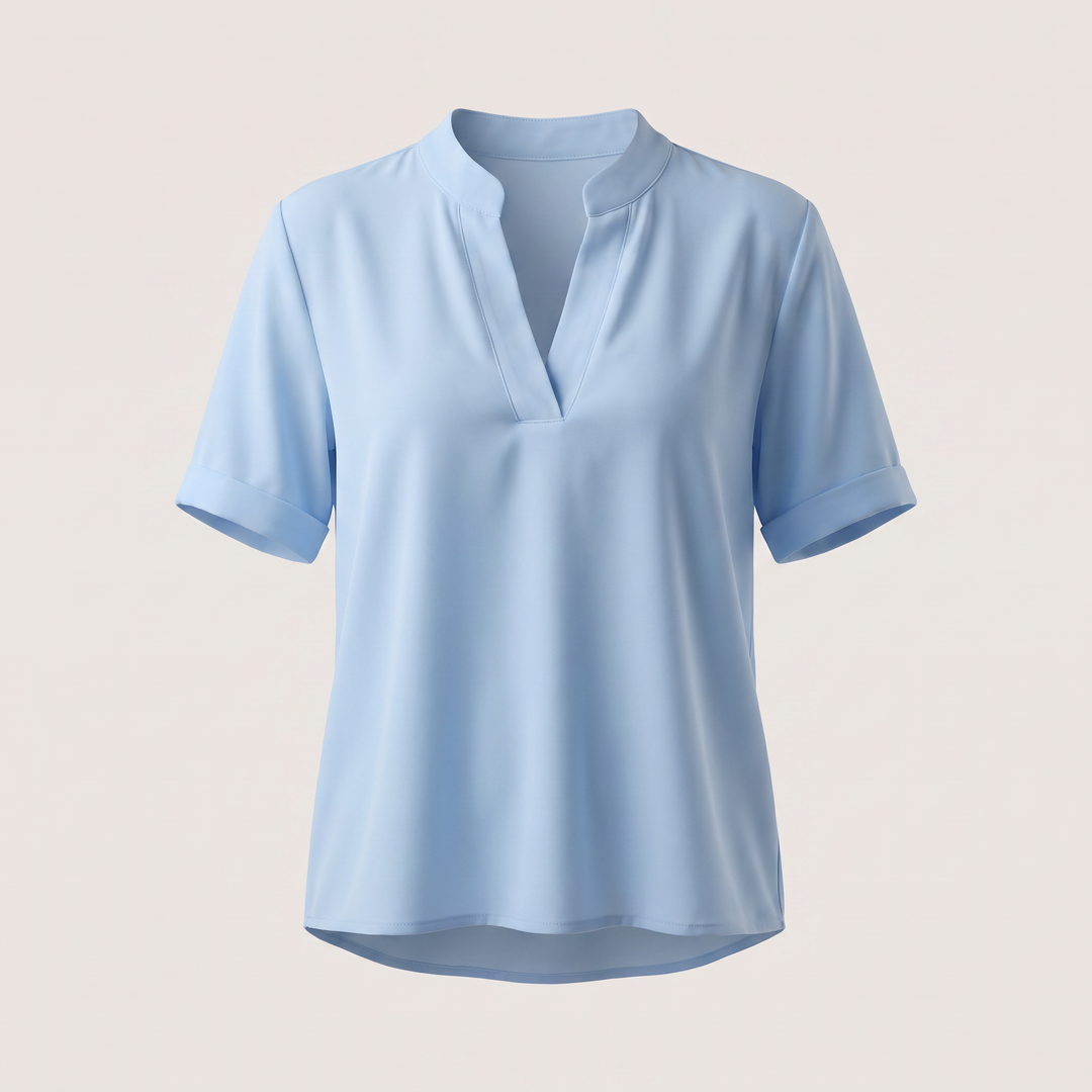 BEATRICE V-RINGAD BLUS