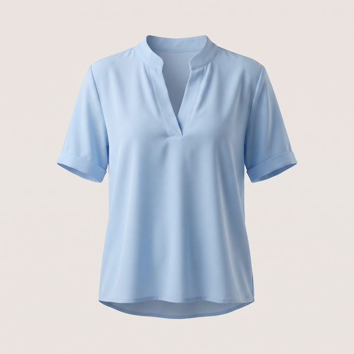 BEATRICE V-RINGAD BLUS