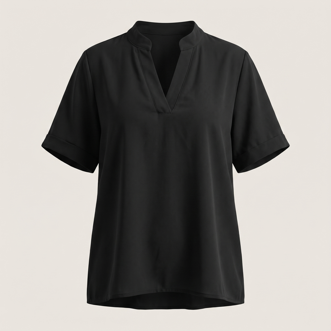 BEATRICE V-RINGAD BLUS