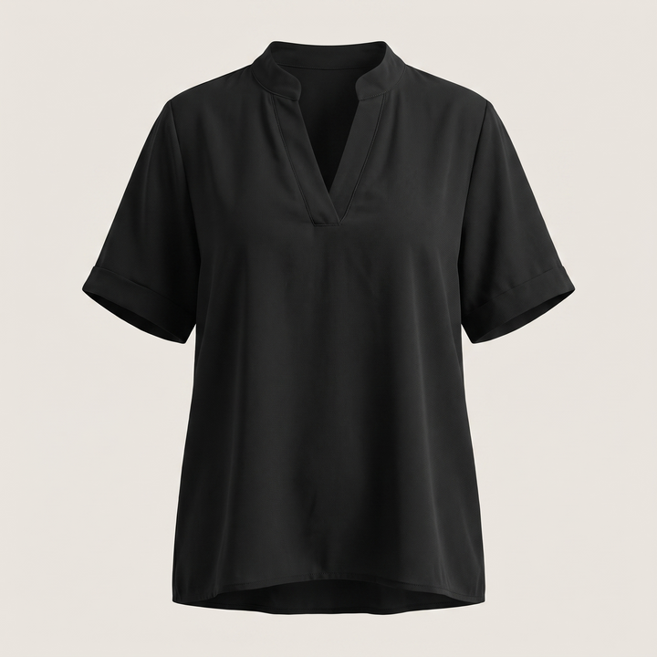 BEATRICE V-RINGAD BLUS