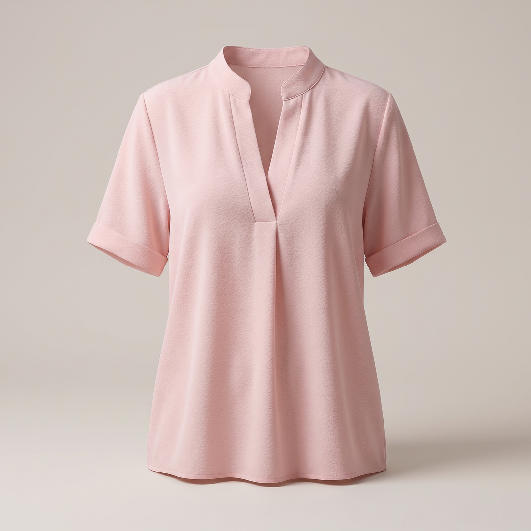 BEATRICE V-RINGAD BLUS