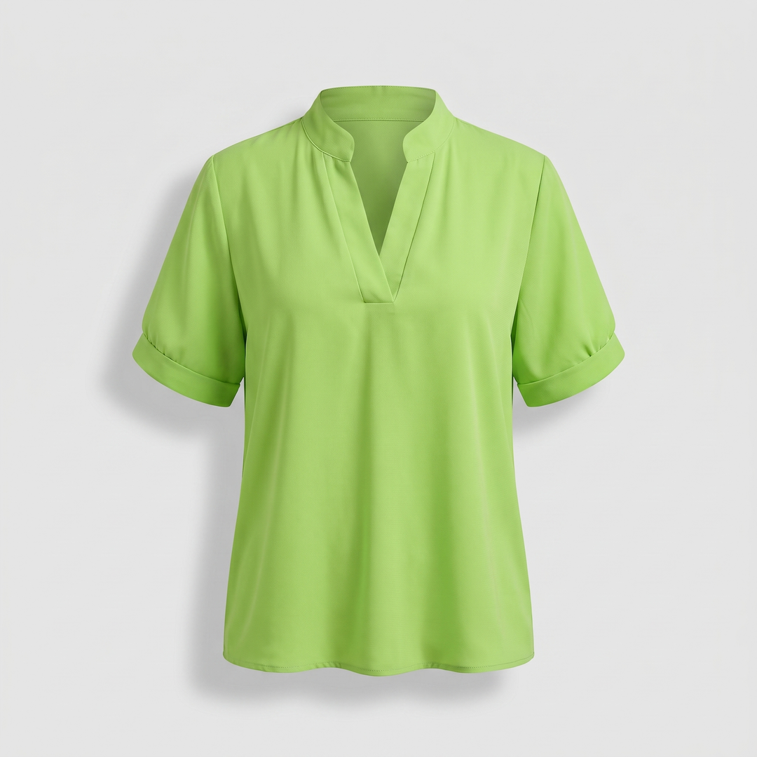 BEATRICE V-RINGAD BLUS