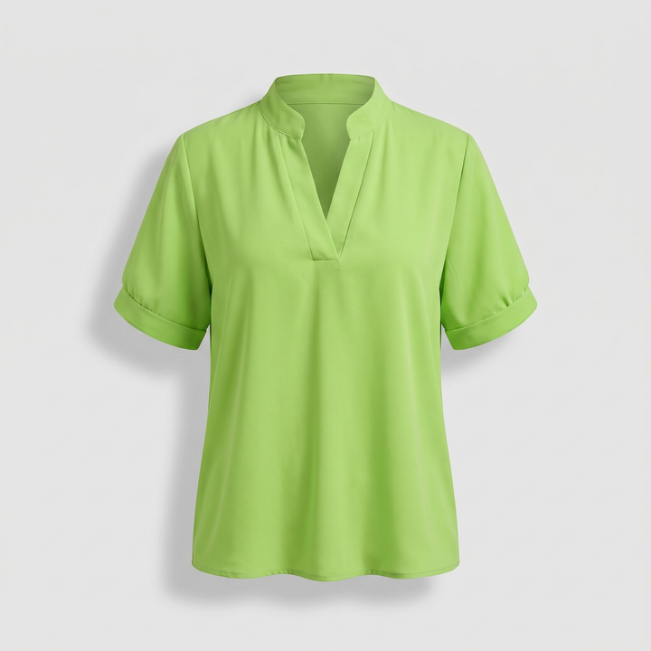 BEATRICE V-RINGAD BLUS