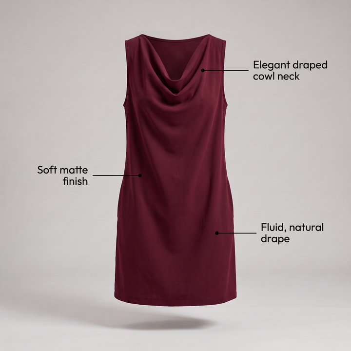 ELEANOR DRAPERAD KLÄNNING