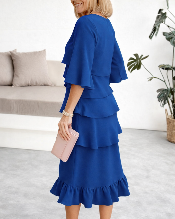 IRIS RUFFLE MIDIKLÄNNING
