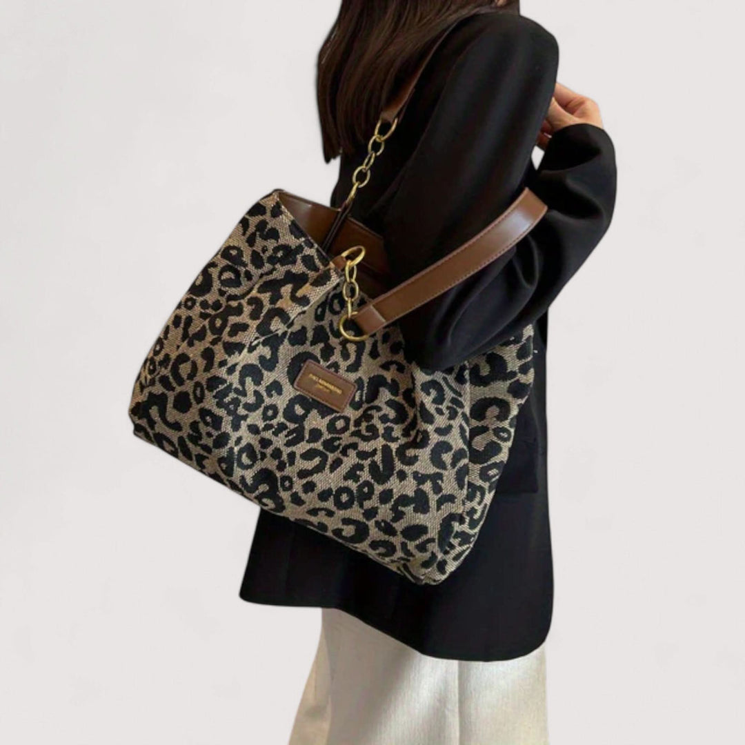 AGNES™ LEOPARDCANVASVÄSKA
