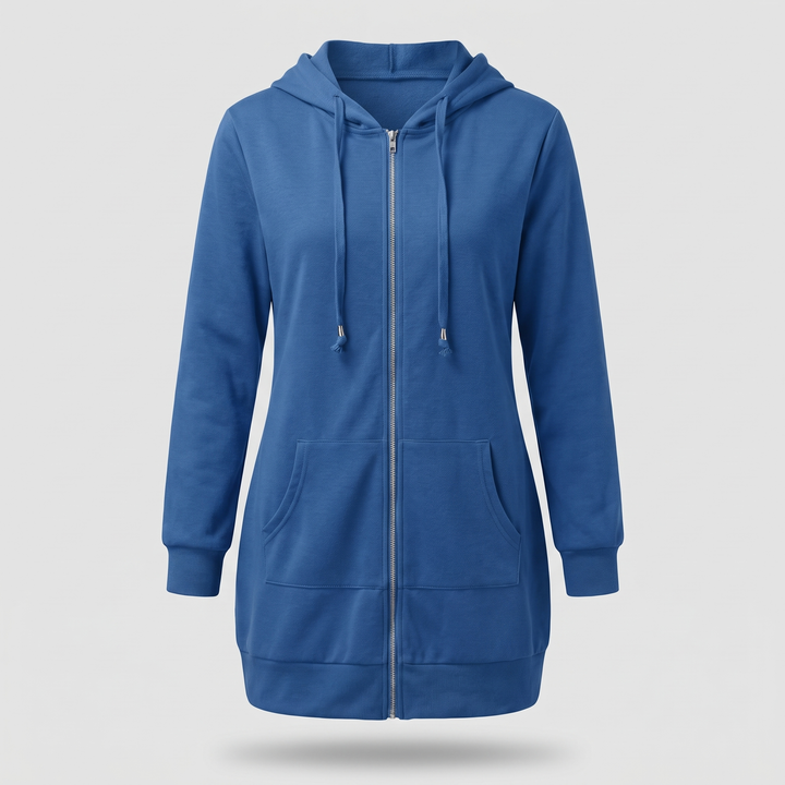 ROSAMUND MYSIGA HOODIE-KAPA MED DRAGKEDJA