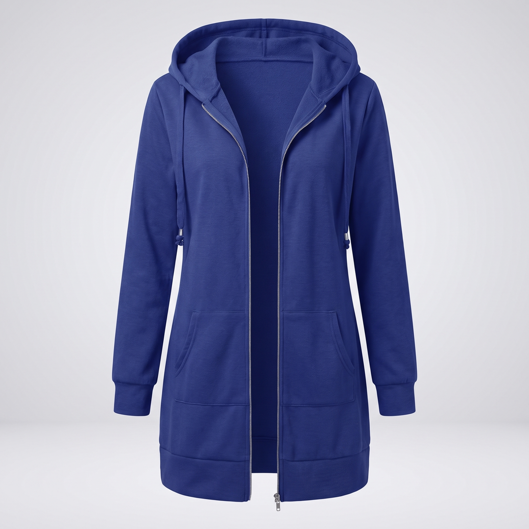 ROSAMUND MYSIGA HOODIE-KAPA MED DRAGKEDJA