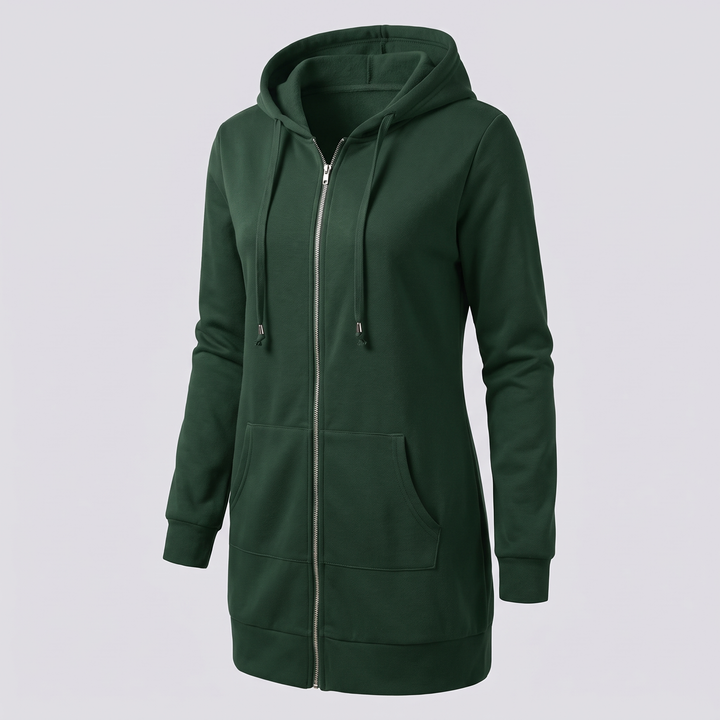 ROSAMUND MYSIGA HOODIE-KAPA MED DRAGKEDJA