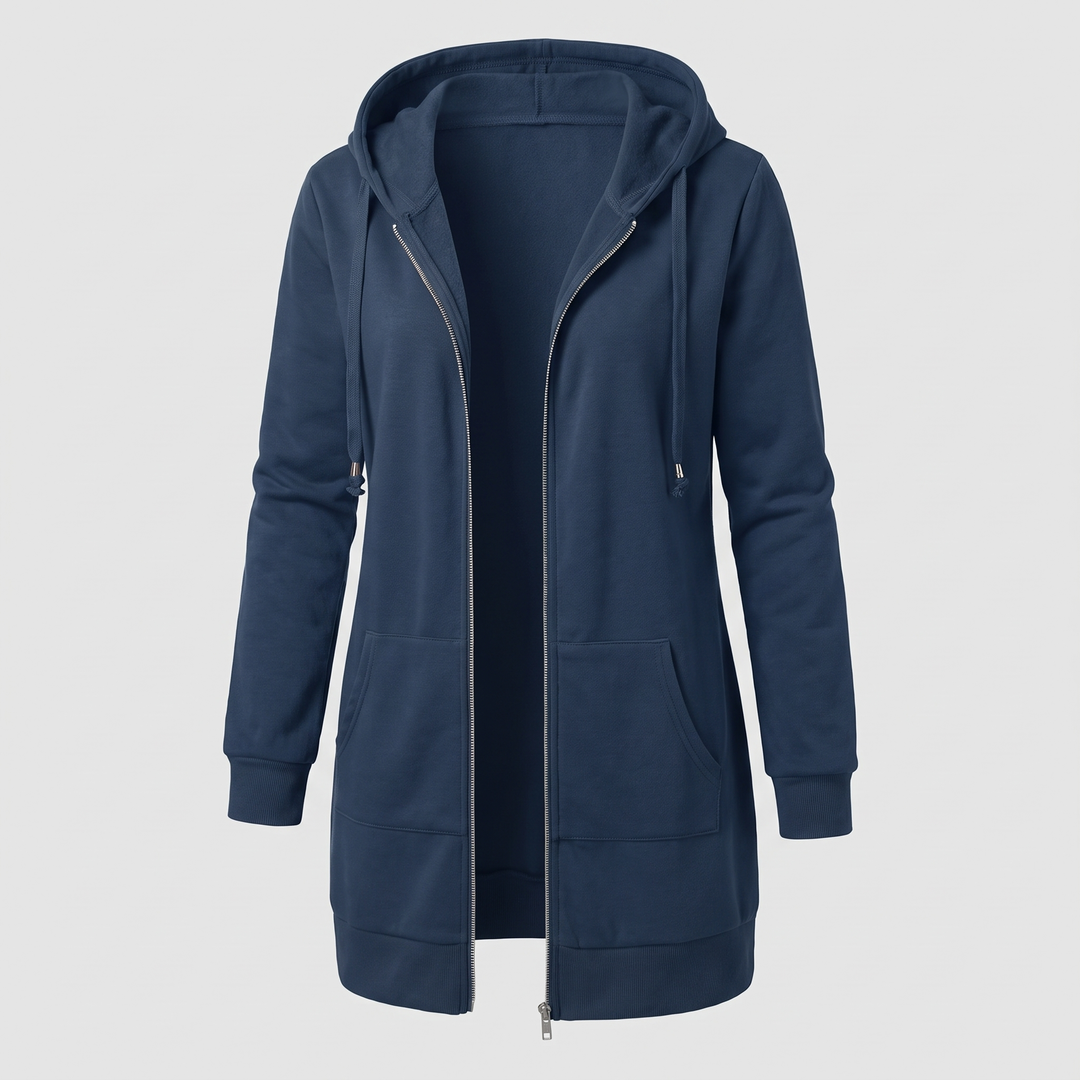 ROSAMUND MYSIGA HOODIE-KAPA MED DRAGKEDJA