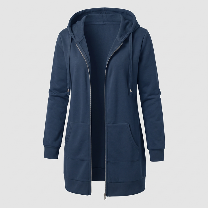 ROSAMUND MYSIGA HOODIE-KAPA MED DRAGKEDJA