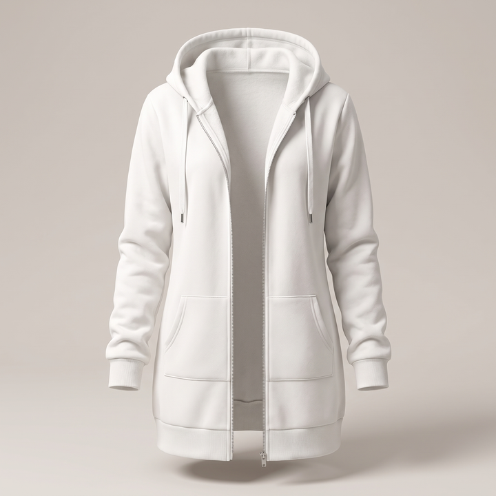 ROSAMUND MYSIGA HOODIE-KAPA MED DRAGKEDJA