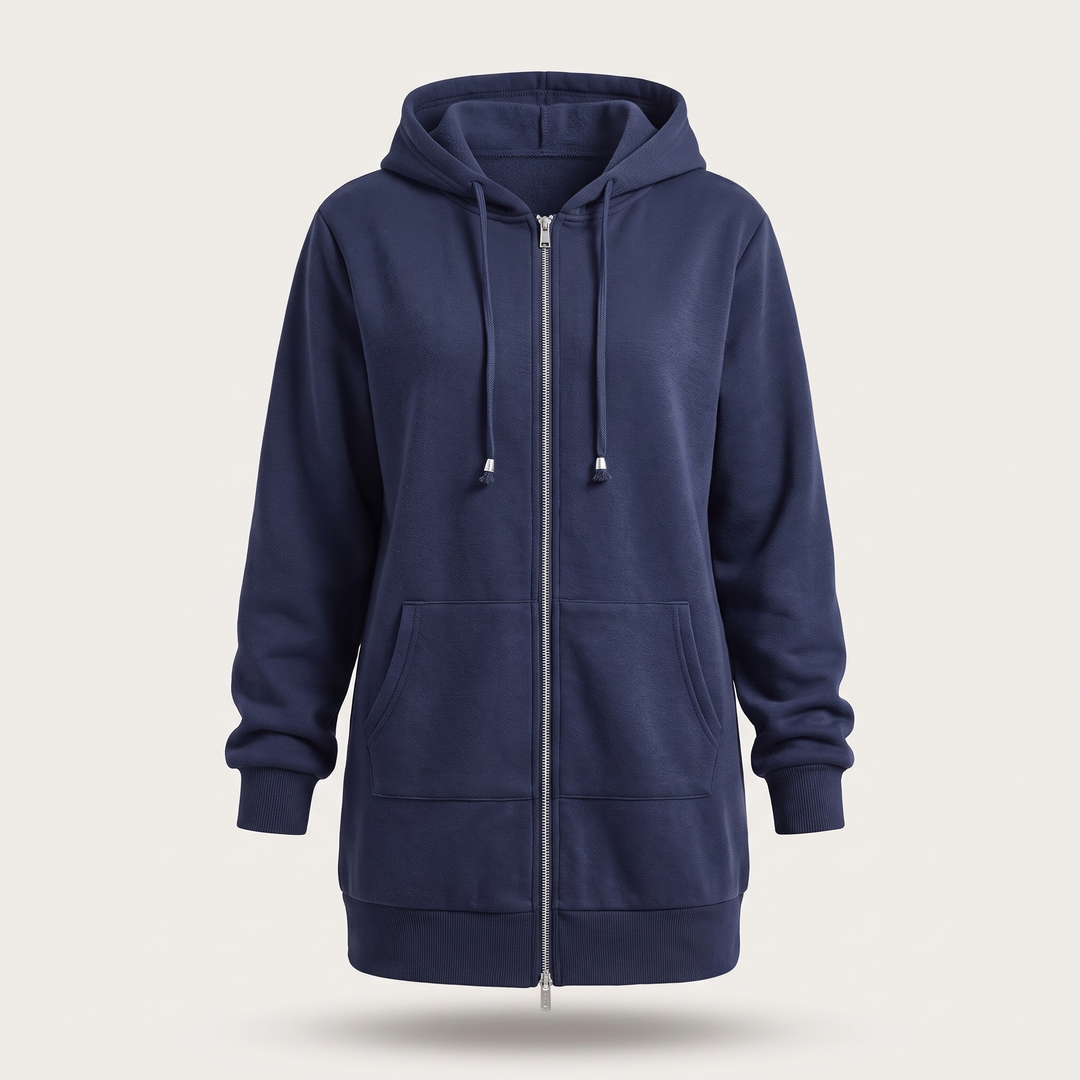 ROSAMUND MYSIGA HOODIE-KAPA MED DRAGKEDJA