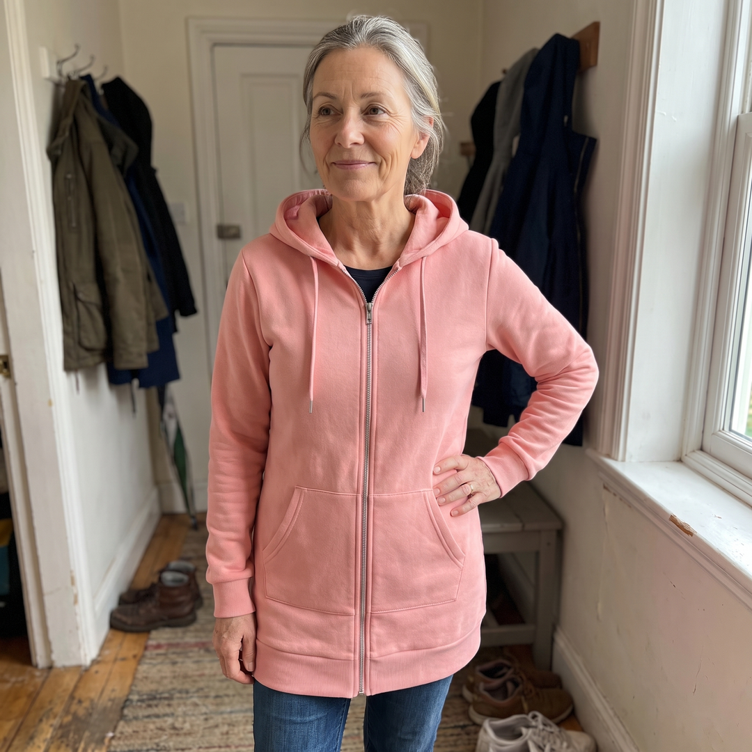 ROSAMUND MYSIGA HOODIE-KAPA MED DRAGKEDJA