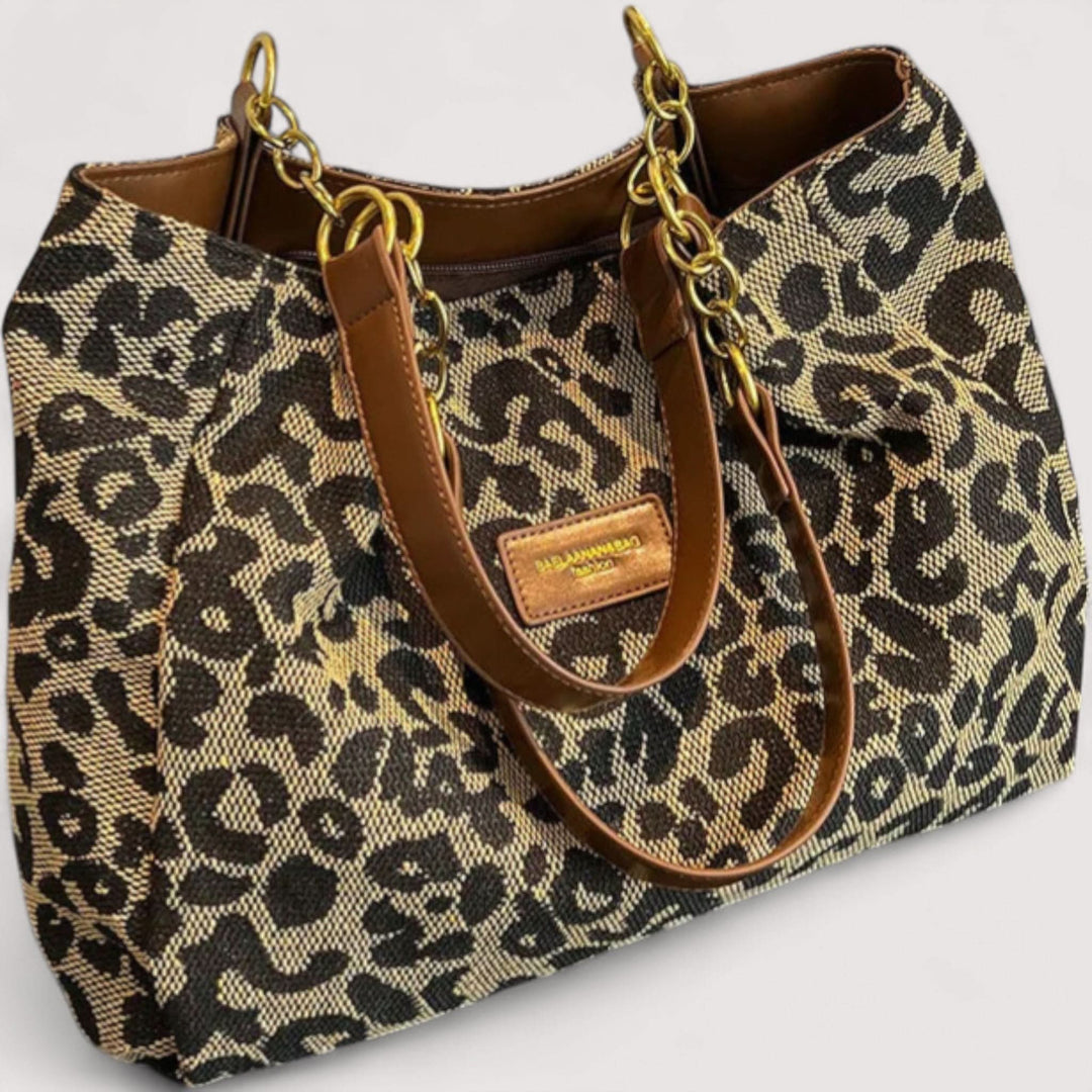 AGNES™ LEOPARDCANVASVÄSKA