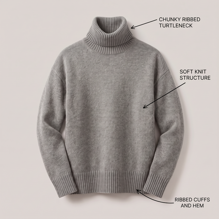 AURORA CASHMERE TURTLENECK-tröja