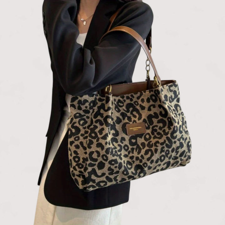 AGNES™ LEOPARDCANVASVÄSKA