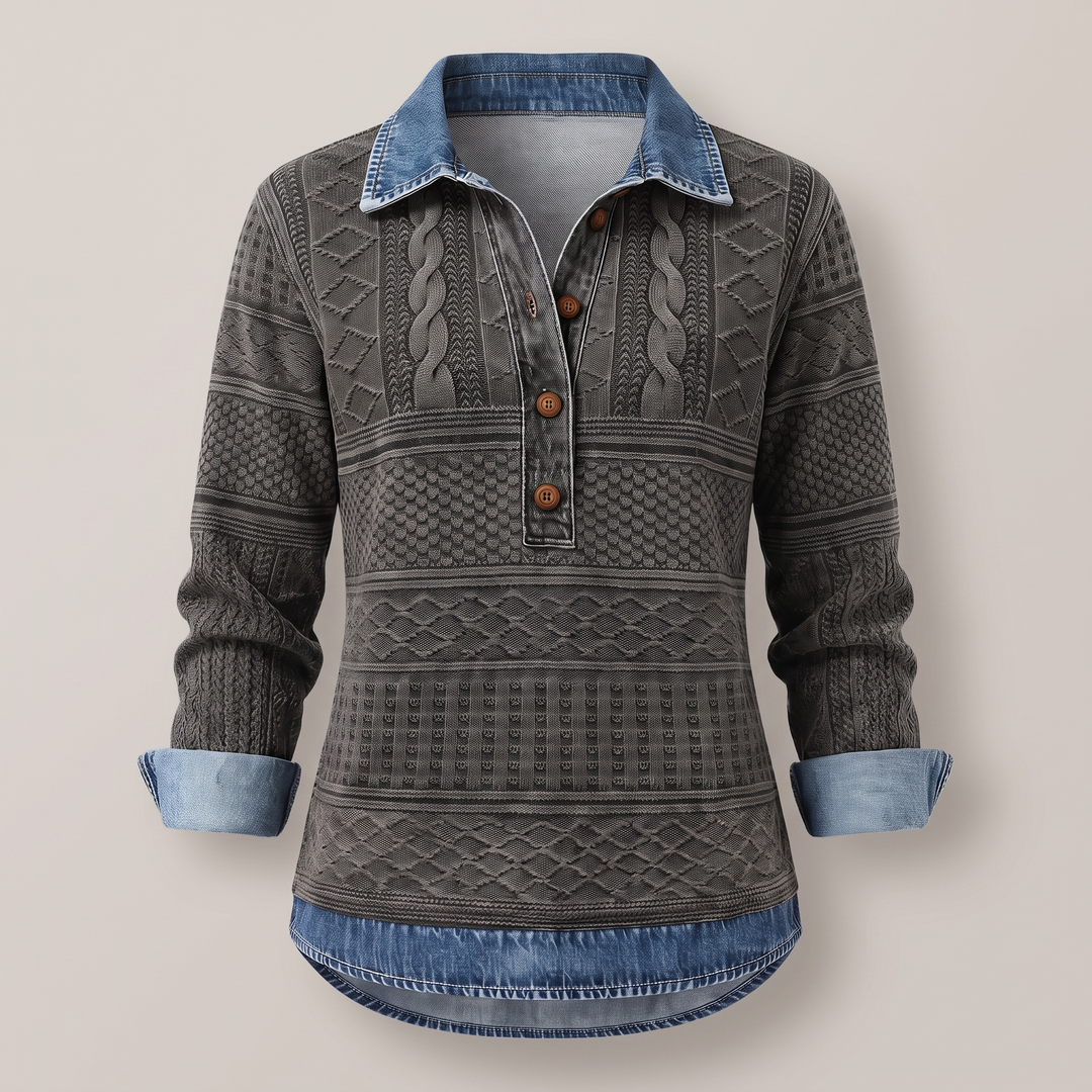 NIVELLE MODERN HALVKNAPP Jumper