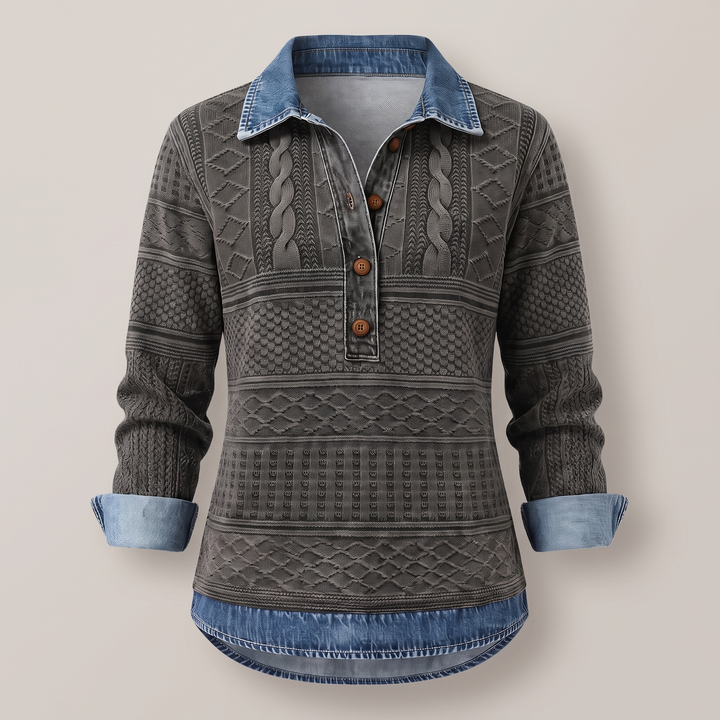 NIVELLE MODERN HALVKNAPP Jumper
