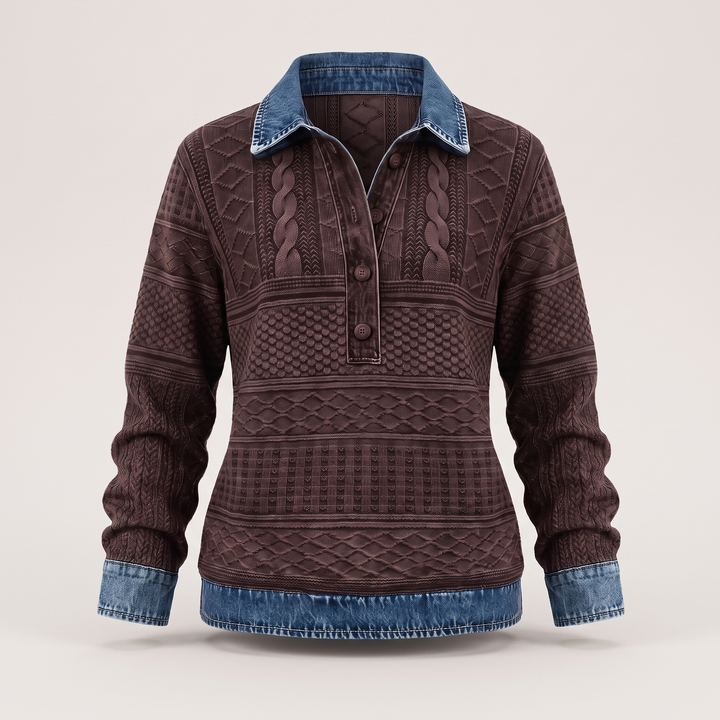 NIVELLE MODERN HALVKNAPP Jumper