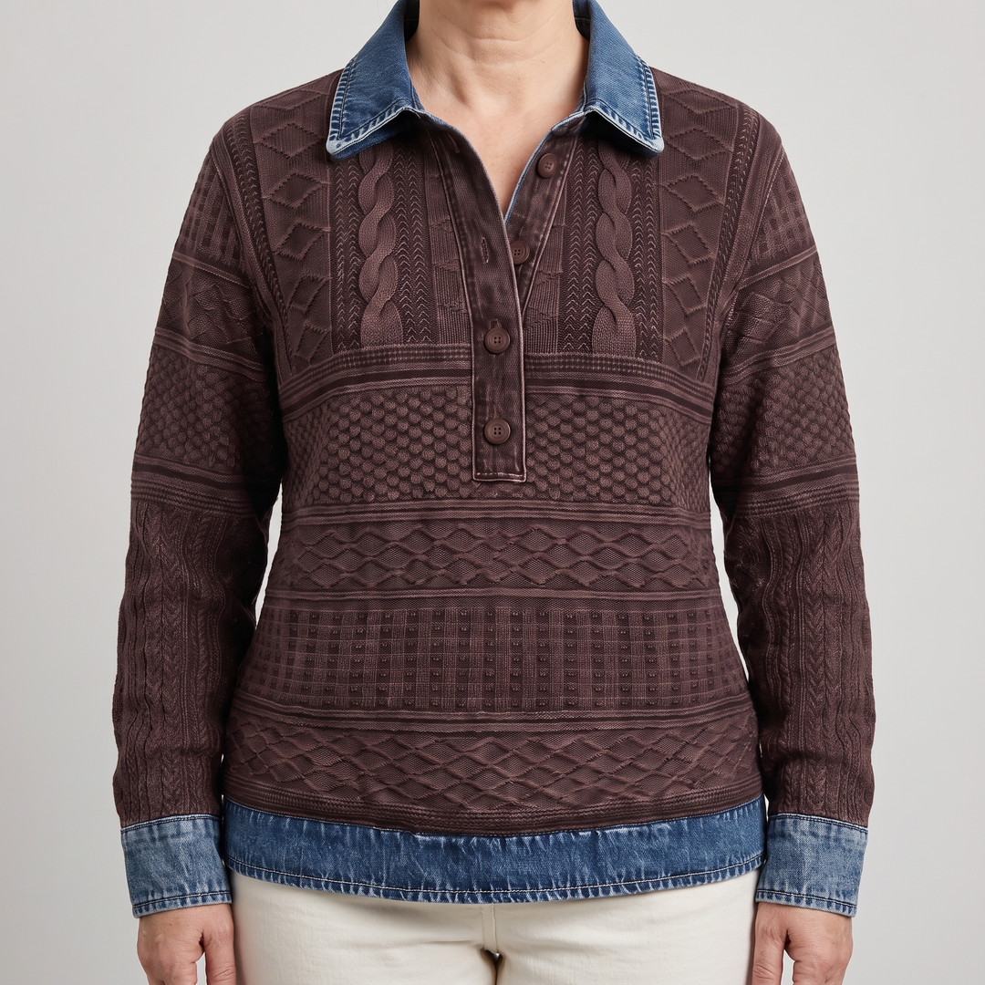 NIVELLE MODERN HALVKNAPP Jumper