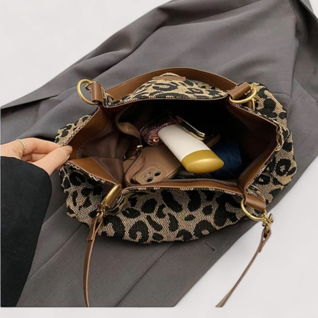 AGNES™ LEOPARDCANVASVÄSKA