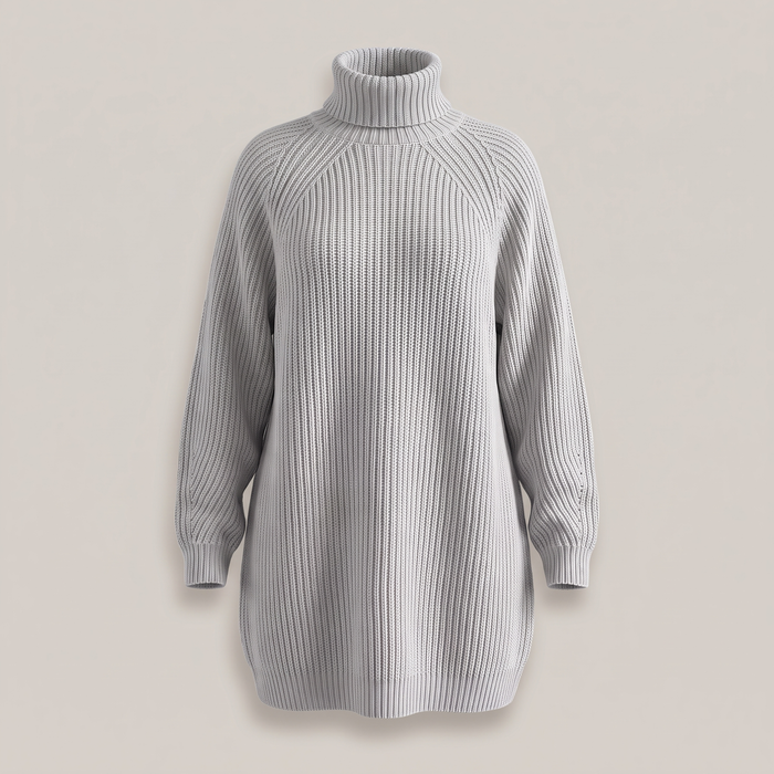 FLORIANA MYSIGT ROLL-NECK-KLÄNNING