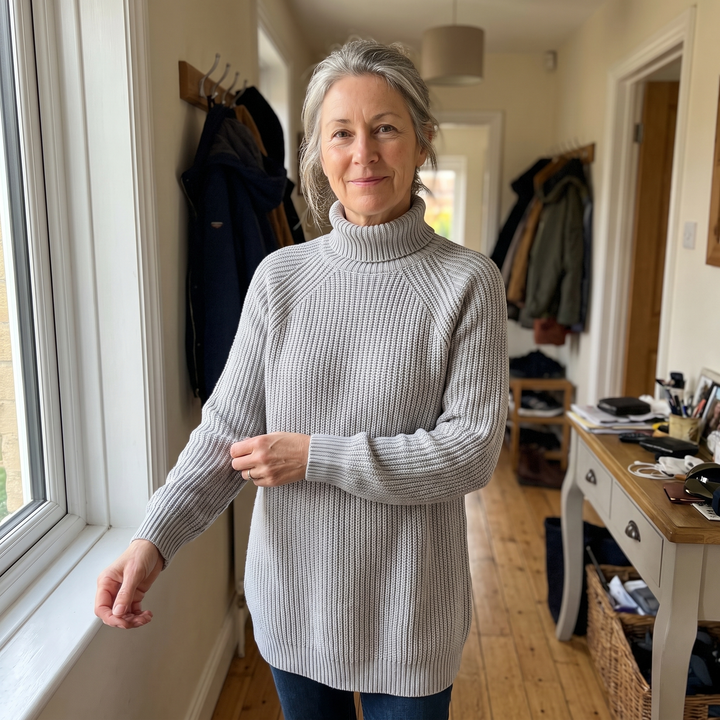 FLORIANA MYSIGT ROLL-NECK-KLÄNNING