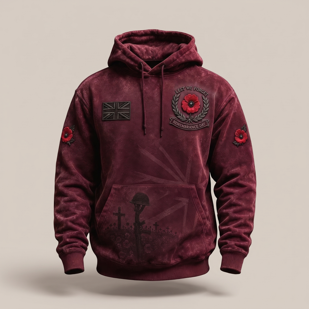 KLASSISK HOODIE MED VALLMO-MÖNSTER
