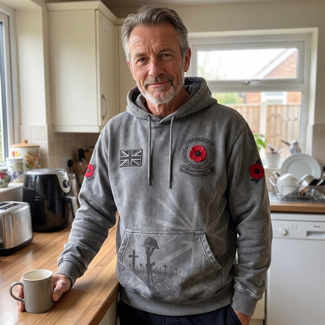 KLASSISK HOODIE MED VALLMO-MÖNSTER
