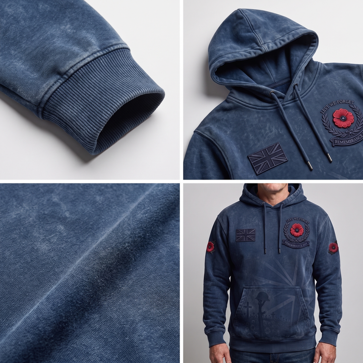 KLASSISK HOODIE MED VALLMO-MÖNSTER