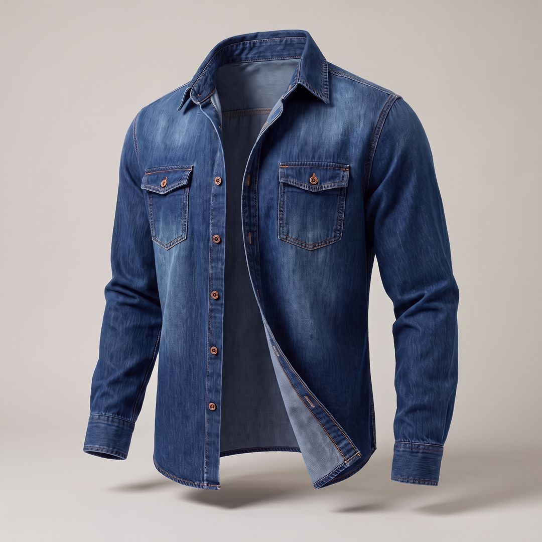 MODERN JEANSSKJORTA I UTFORMNING