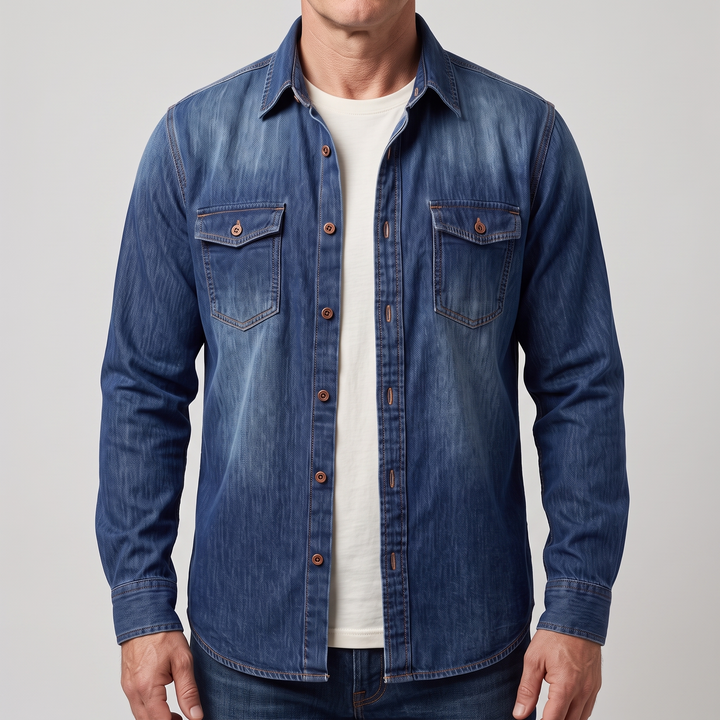 MODERN JEANSSKJORTA I UTFORMNING