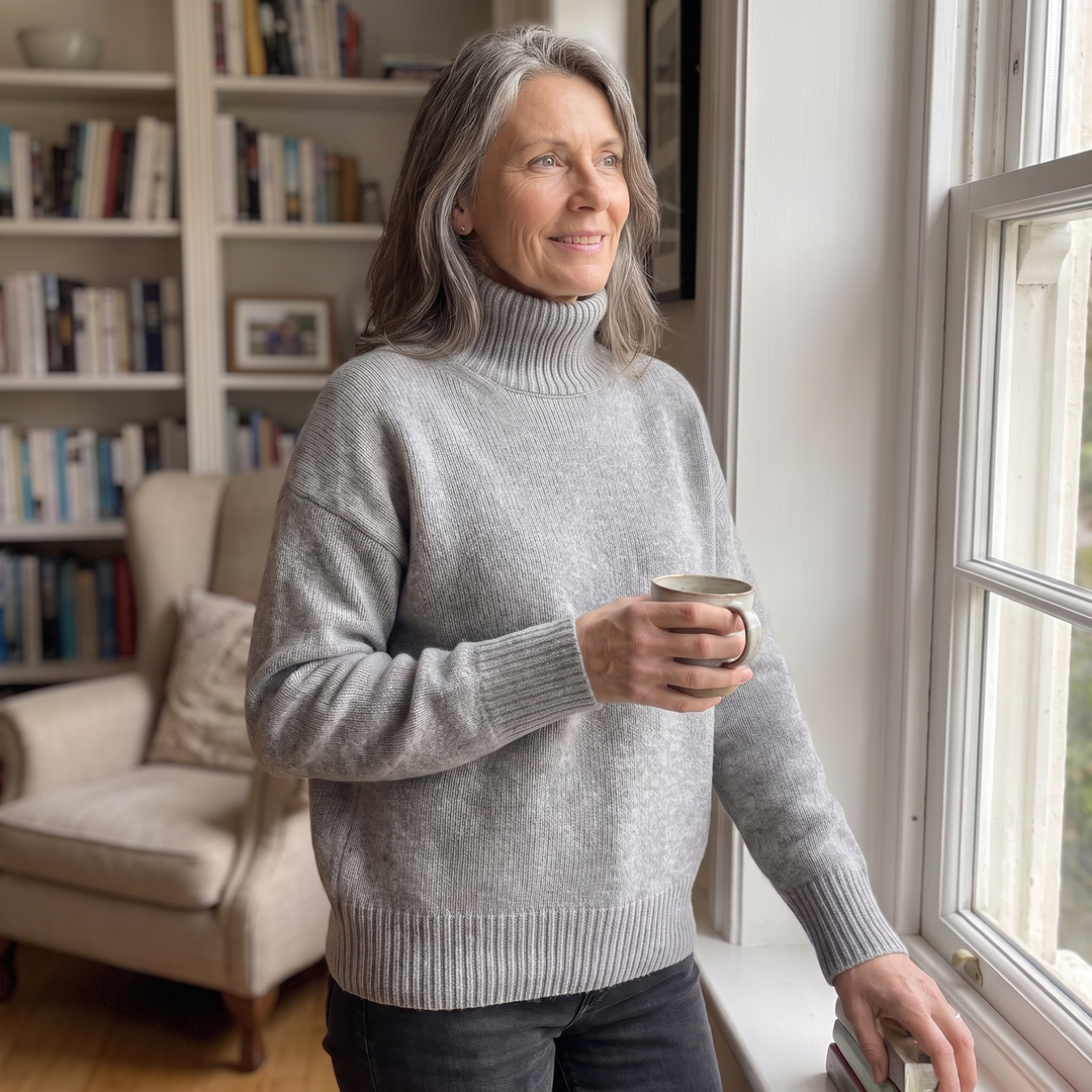 ISABELLA CASHMERE HÖG HALSAD Tröja