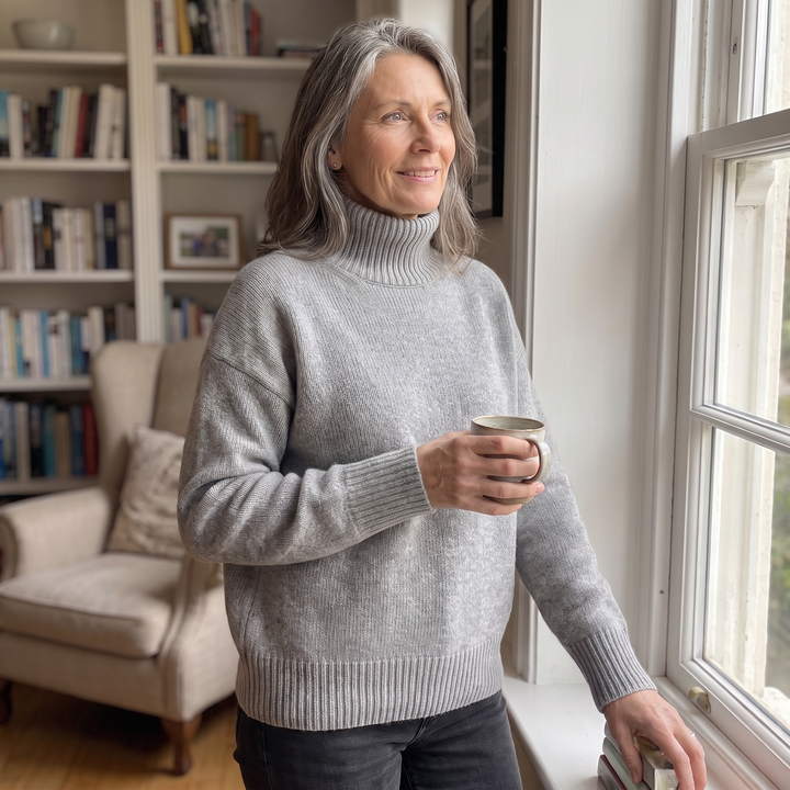 ISABELLA CASHMERE HÖG HALSAD Tröja