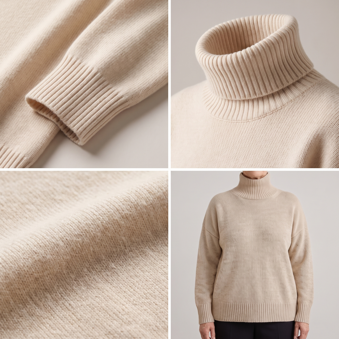 ISABELLA CASHMERE HÖG HALSAD Tröja