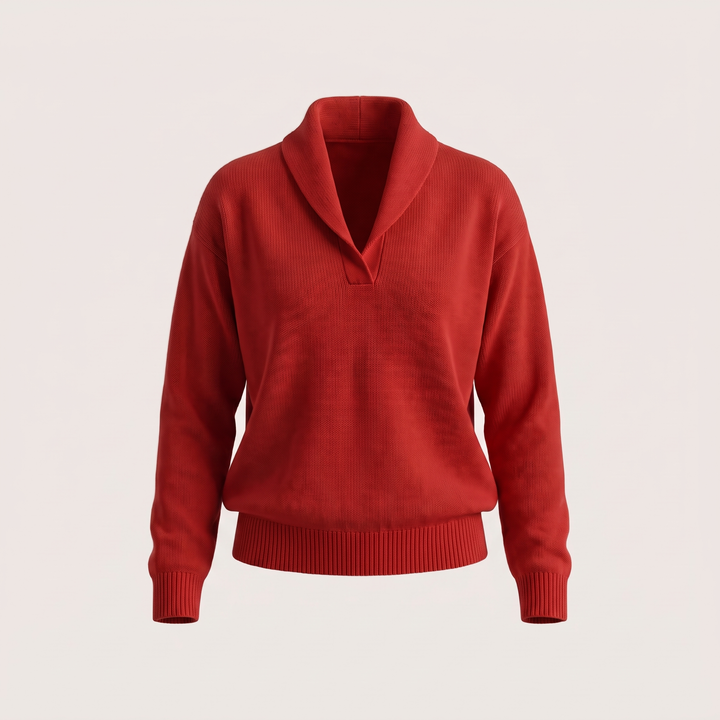 KLASSISK V-RINGAD STICKAD TRÖJA