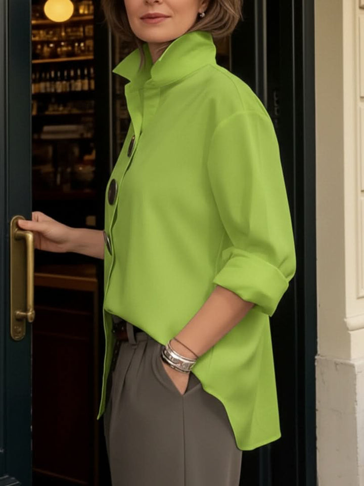 VERA ELEGANT KRAGEBLUS
