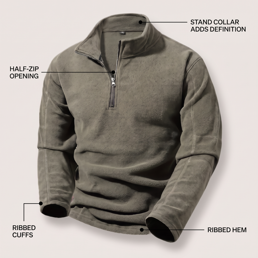 SMART STAND-COLAR SWEATSHIRT