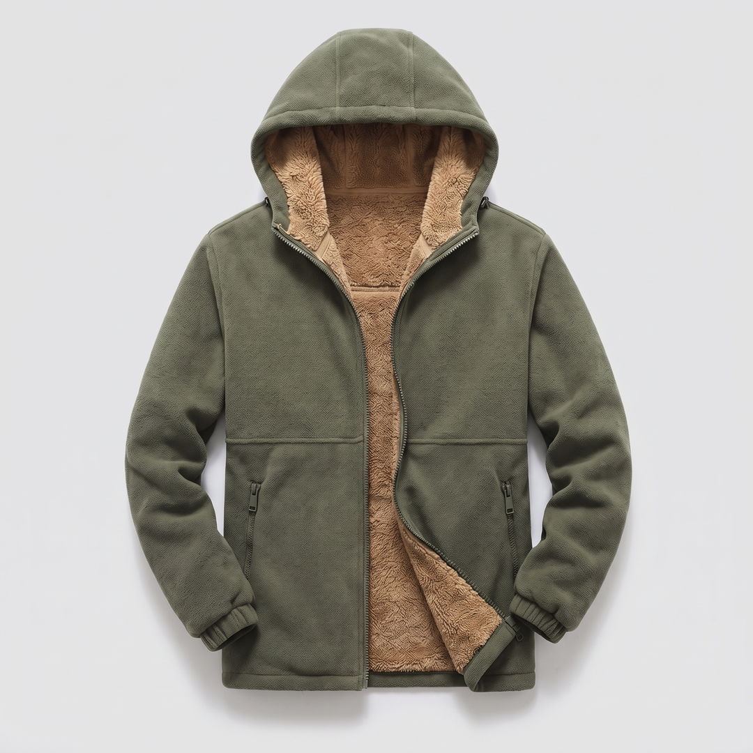 SHERPAFODRAD FLEECE HUVJACKA