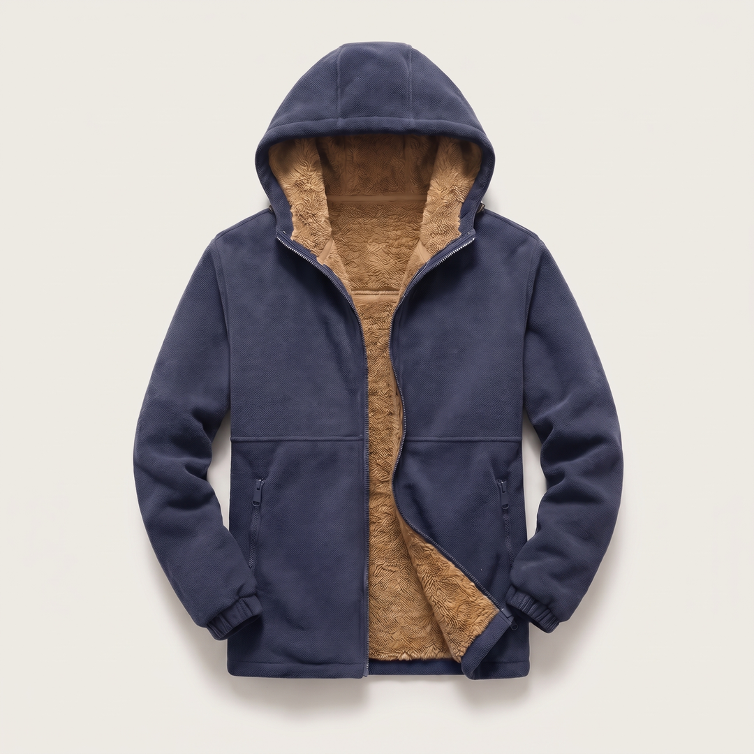 SHERPAFODRAD FLEECE HUVJACKA