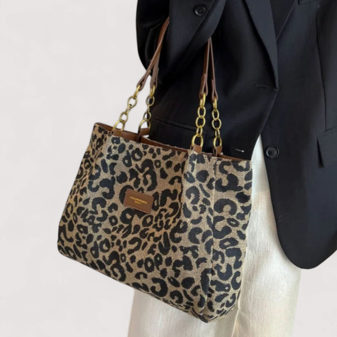 AGNES™ LEOPARDCANVASVÄSKA