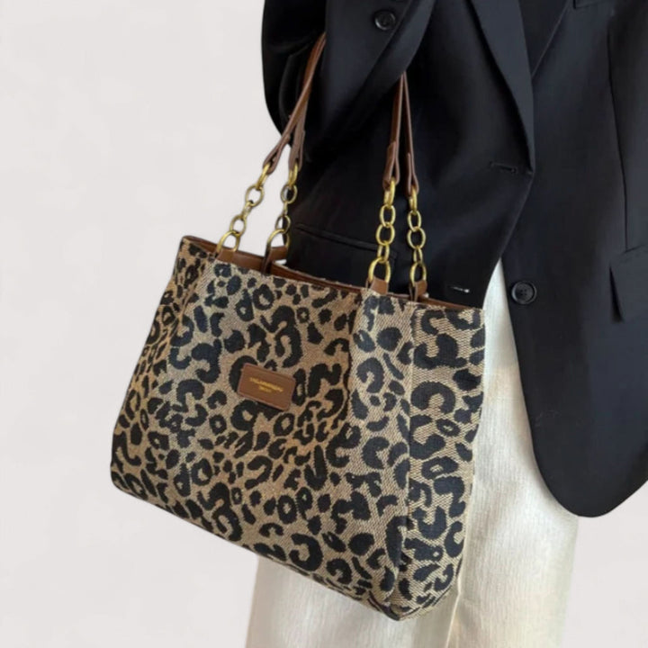 AGNES™ LEOPARDCANVASVÄSKA