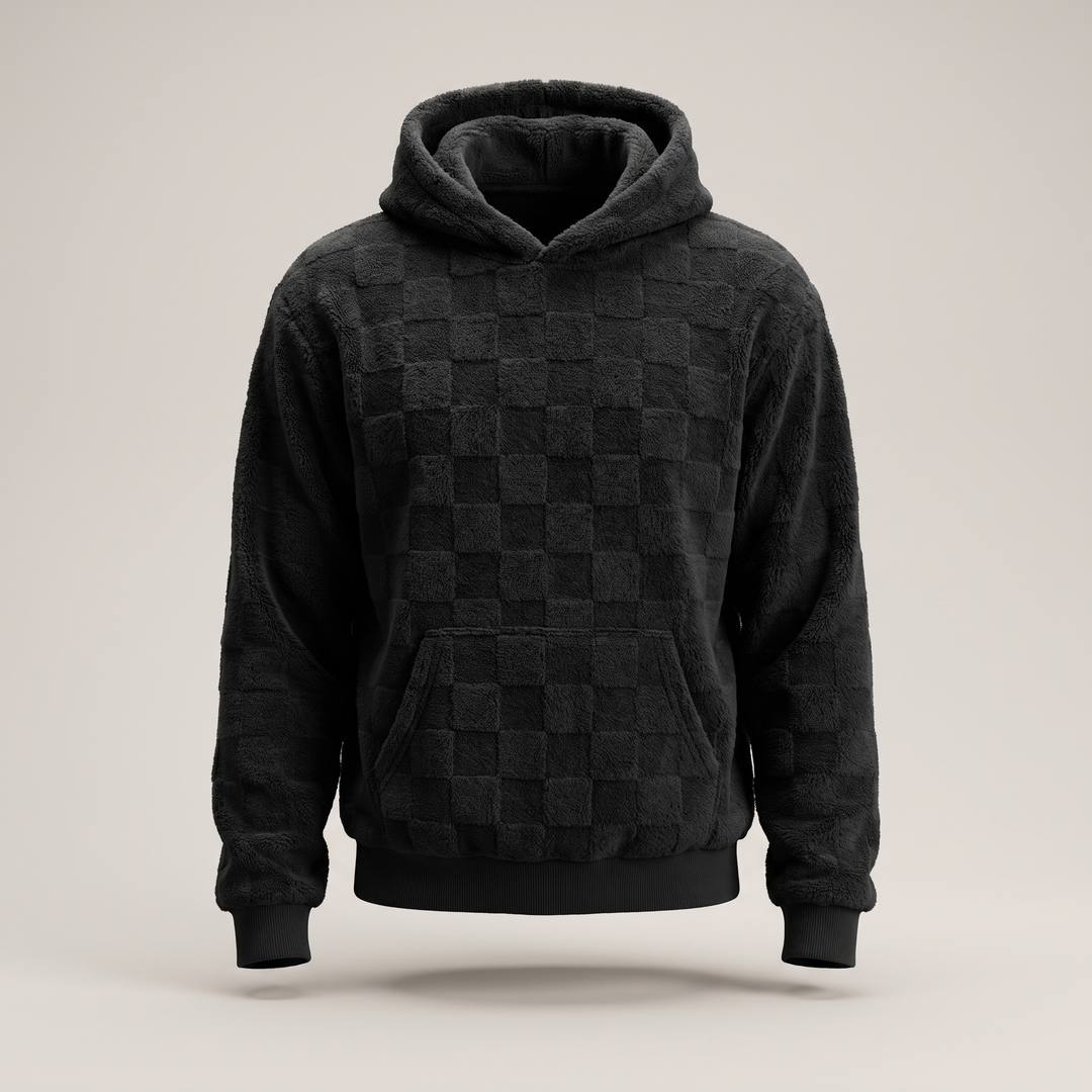 MYSIGT VÅFFELSTICKAD HOODIE