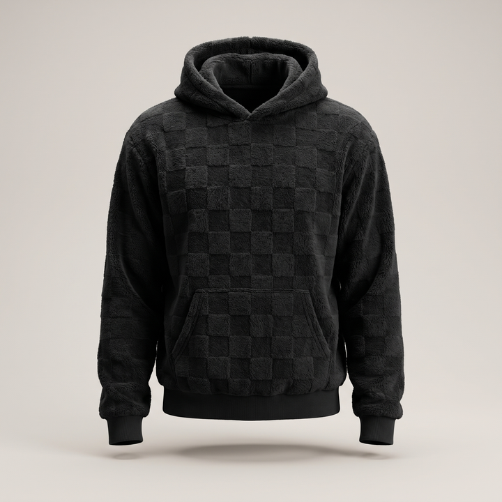 MYSIGT VÅFFELSTICKAD HOODIE