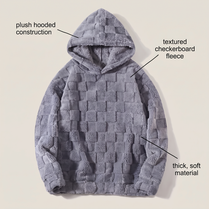 MYSIGT VÅFFELSTICKAD HOODIE