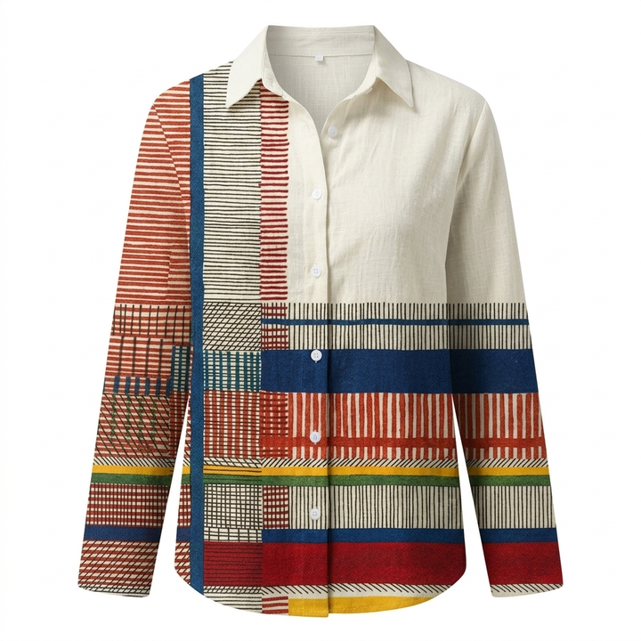 RAVELLE BLUS MED FÄRGBLOCKAR