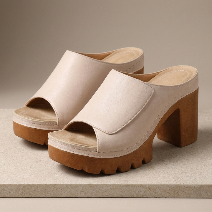 BELGRAVIA LÄDERMULOR MED BLOCKHEEL