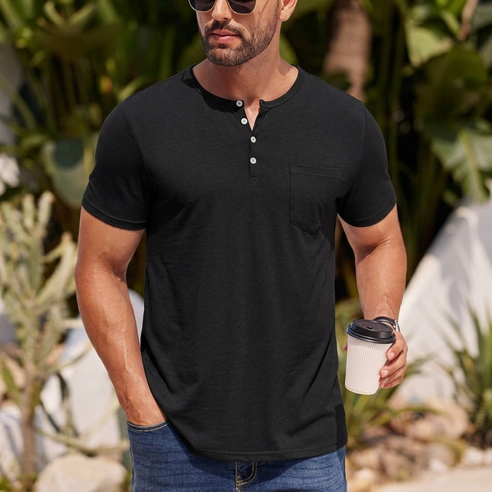 HATHERSBY FICKAD HENLEY-T-SHIRT